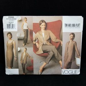Vogue Sewing Pattern 2686 TOM & LINDA PLATT Misses 12-16 Jacket‎ Dress Top Pants
